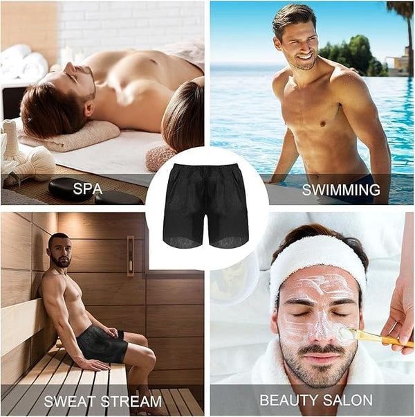 Globalstar Disposable Exam Shorts - Unisex Non-Woven Medical Patient Shorts with Elastic Waistband