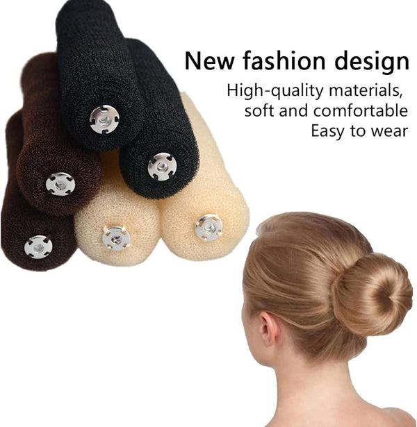 Globalstar Donut Hair Bun Black 23cm Ring - The Versatile Hair Accessory