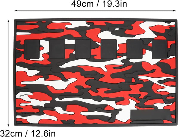 Globalstar Silicone Heat Resistant Styling Mat - Magnetic Organizer for Barber Tools