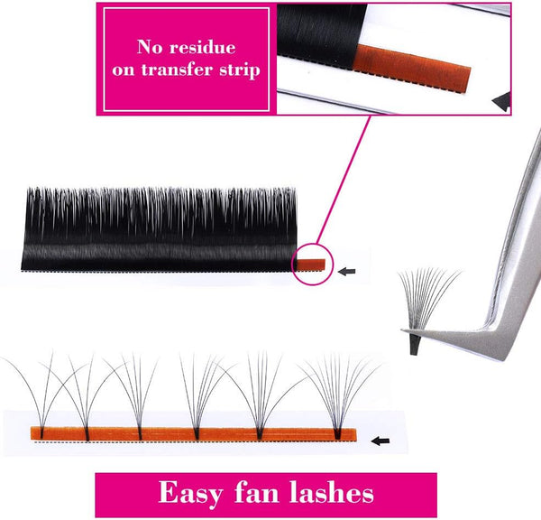 Vikiyi 0.07D Mink Eyelash Extensions Mix Tray for Professional Volume Lashes