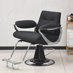 Global Star Salon Chair - Hydraulic Barber Chair for Business or Home, Luxury Black Hair Salon Chair with Lifting and Rotating Features