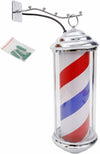 Globalstar Wall Mount Weatherproof Barber Pole - Rotating Salon Decor for a Classic Barber Shop Look