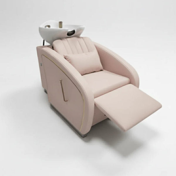 Globalstar Beauty Spa Pink Shampoo Bed – Synthetic Leather, Salon-Quality, Comfortable Design