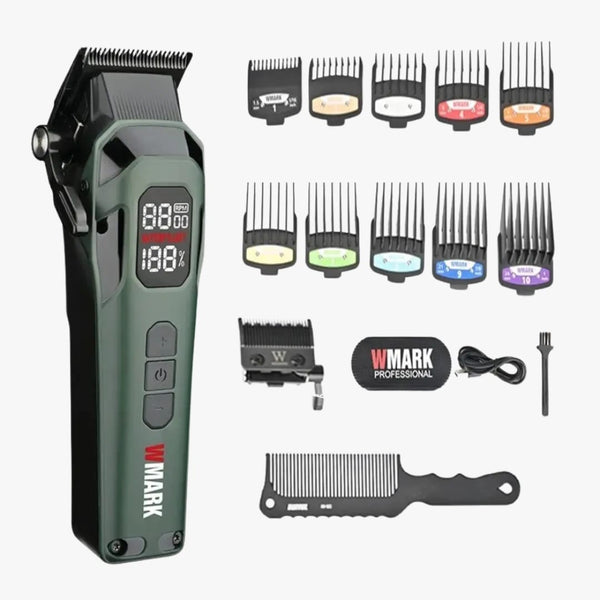 WMARK NG-8080 Professional Hair Clipper 9000 RPM 5-Speed DLC 9CR18 Blades 4600mAh 400min Battery
