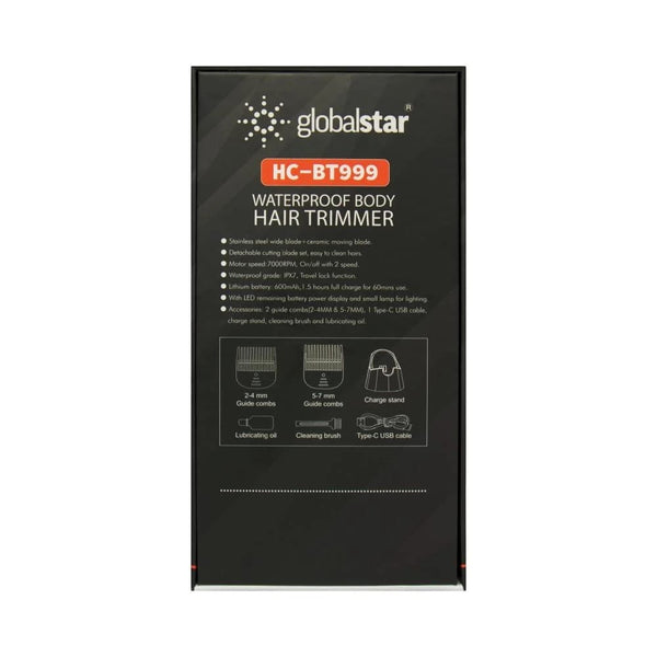Globalstar Electric Shaver for Sensitive Areas – Precision Trimmer with Type-C Charging Stand