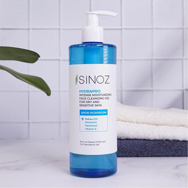 Sinoz Hydrapro Facial Cleansing Gel – Intensive Moisturizing for Dry Sensitive Skin, 400ml