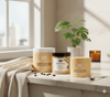 Vai Naturals Iced Café Latte Skin Care Set – Foaming Sugar Scrub600g, Shea Butter Body Soap 500ml & Hydrating Body Butter 300ml