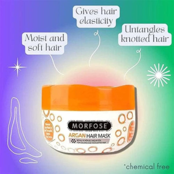 Morfose Argan Hair Care Kit – 500ml Shampoo, 250ml Mask & 400ml 2-Phase Conditioner for Smooth, Shiny Hair