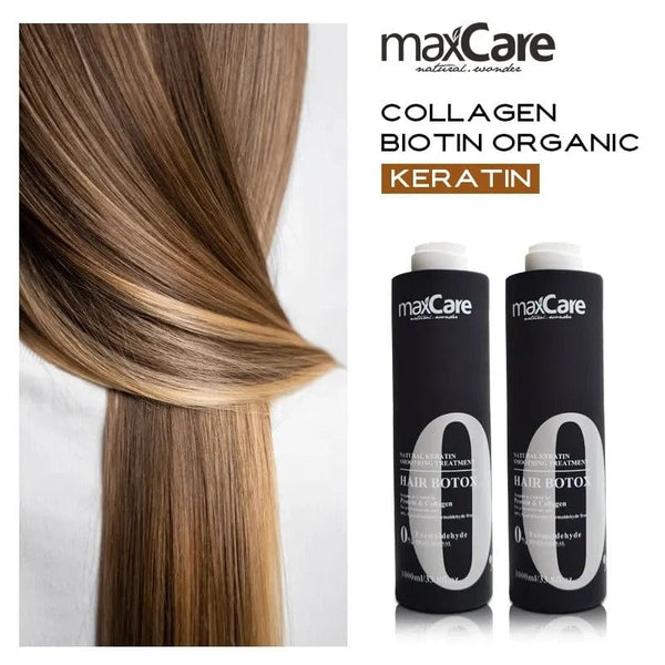 Maxcare Brazilian Keratin Hair Treatment - 1000ml Botulinum Therapy for Silky Straight Hair