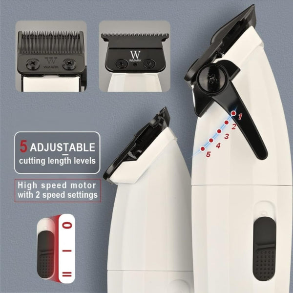 WMARK NG-8632KIT Professional Hair Clippers Trimmers Set LED Display Barber Kit Gift Box