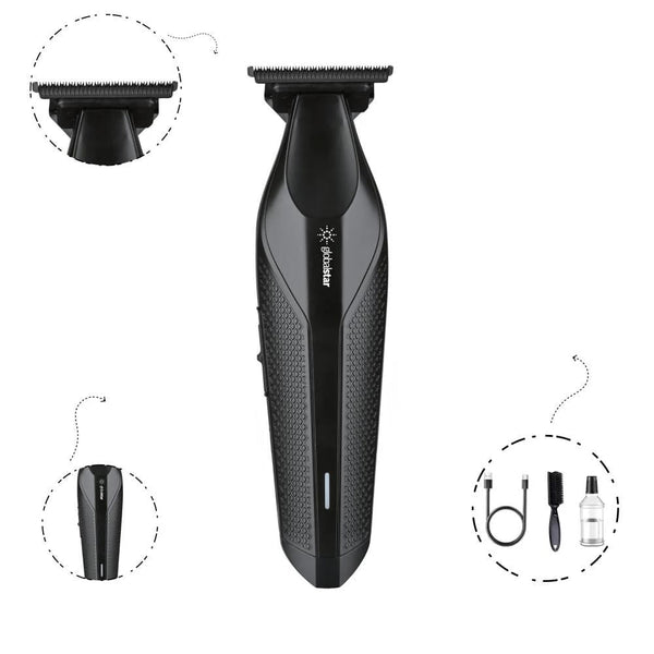 Globlastar Professional Beard & Hair Trimmer - Detachable Head Type-C Fast Charge | Long Battery Backup