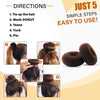 Globalstar Donut Hair Bun Brown 6inches - Embrace Effortless Elegance