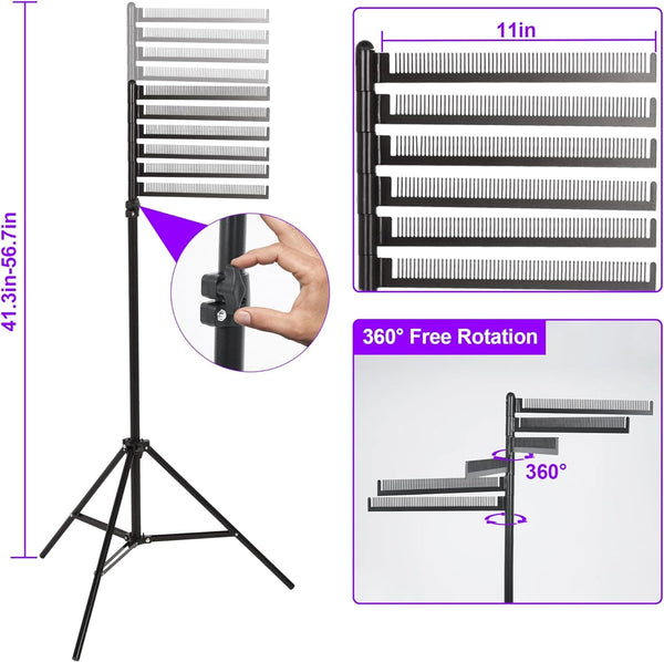 Globalstar Standing Hair Extension Rack for Braiding Professionals and Salons