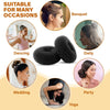 Globalstar Donut Hair Bun Black 6inches - Elegant Hair Styling Tool