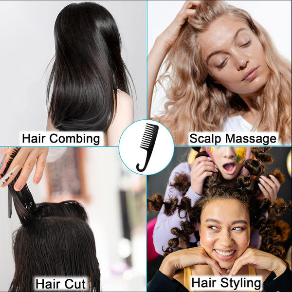 Globalstar Premium Wide Tooth Combs - Effortless Detangling for Curly Goddesses