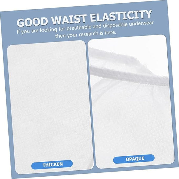 Globalstar Comfort Essentials: 50-Pack Women's Disposable White Thong Liners - Ideal for Spa, Maternity & Travel