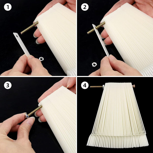 Globalstar Natural Nail Art Practice Tips - 50 Pieces Fan-Shaped Color Display with Mounting Screw