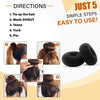 Globalstar Donut Hair Bun Black 6inches - Elegant Hair Styling Tool