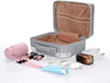 Globalstar Portable Hard Shell Cosmetic Travel Case – Mini ABS Makeup Bag with Elastic Band