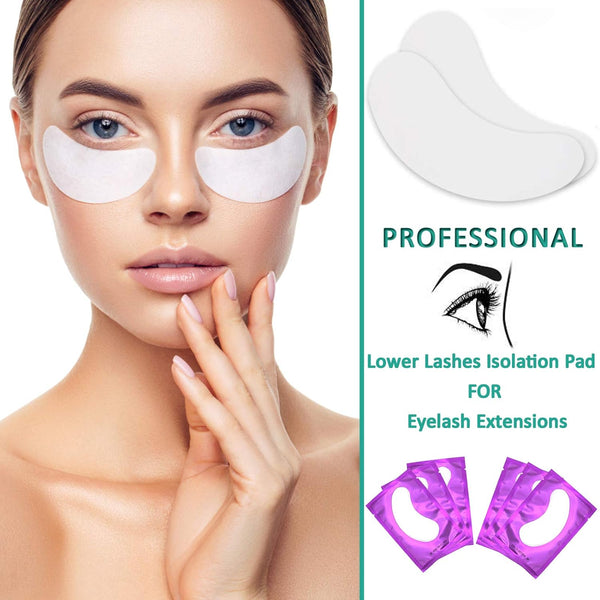 Globalstar Eyelash Extension Gel Patches - 50 Pair Lint Free Under Eye Pads, Purple