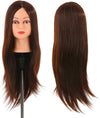 Globalstar 30% Human Hair Mannequin Head with Clamp Holder - 24'' Perfect for Braiding & Styling Practice