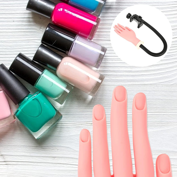 حلم فنانة الأظافر المحترفة من Globalstar - يد مانيكان قابلة للانحناء لإتقان العناية بالأظافر