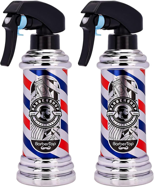 Globalstar Barber's Pole Hair Spray Bottle 200ml- The Stylist's Essential Misting Duo