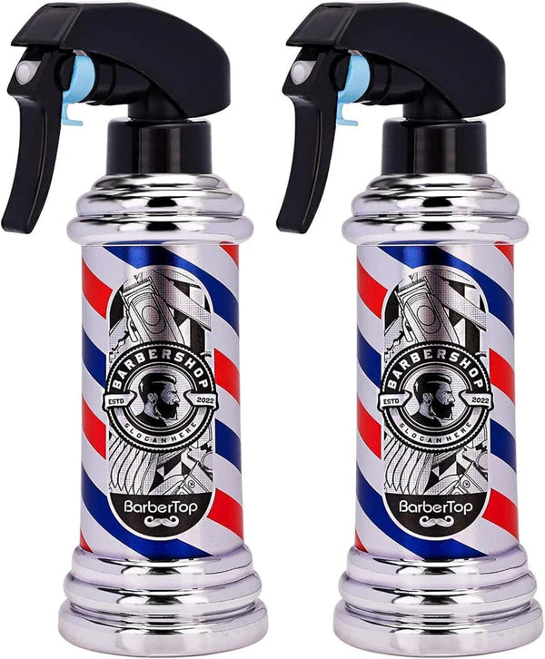 Globalstar Barber's Pole Hair Spray Bottle 200ml- The Stylist's Essential Misting Duo