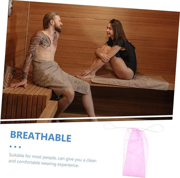 Globalstar Comfort Chic: 50-Pack Women's Disposable Pink Thong Liners - Versatile Underwear for Spa, Maternity & Travel Needs