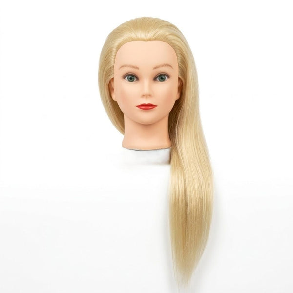 Globalstar Mannequin Training Head – Black Hair Hairdressing Practice Head for Salon & Academy