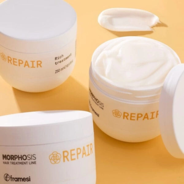 Framesi Morphosis Repair Rich Treatment 500ml – Deep Repair Cream for Damaged, Frizzy Hair