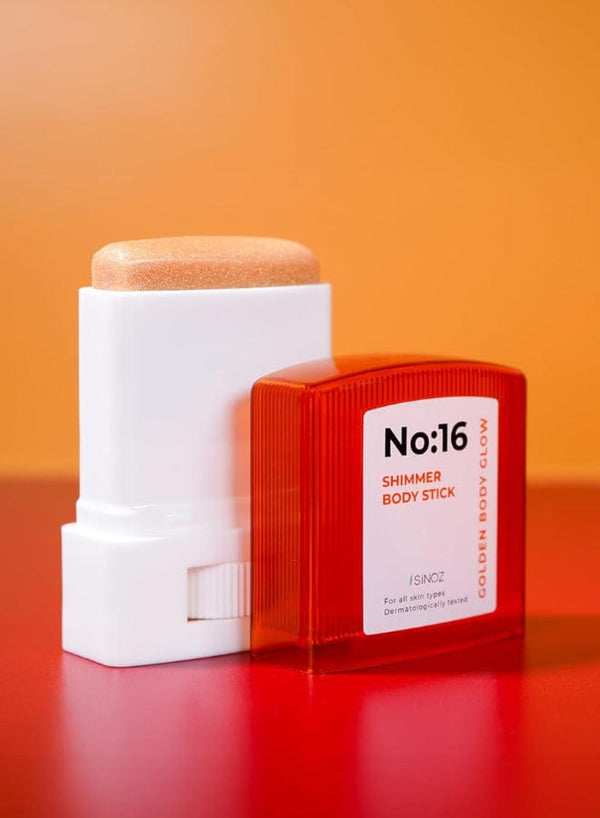 Sinoz No:16 Shimmer Stick – Illuminating Face & Body Moisturizer with 16 Natural Oils, 0.3 Fl Oz