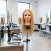 Globalstar Mannequin Training Head – Black Hair Hairdressing Practice Head for Salon & Academy