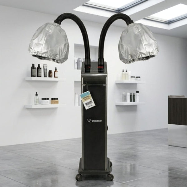 Globlastar BM3072 Digital Nano Hair Steamer Black – Professional Salon Steamer with Rolling Wheels