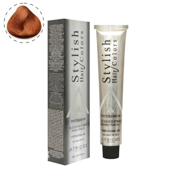 Atricos Milano Stylish Hair Color – Copper Blonde Series | Professional Permanent Cream Color 100ml