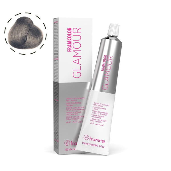 Framesi FramColor Glamour The Silver Violet Series 100ml – Permanent Silver Violet Hair Color with 100% Grey Coverage