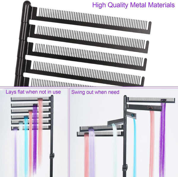 Globalstar Standing Hair Extension Rack for Braiding Professionals and Salons