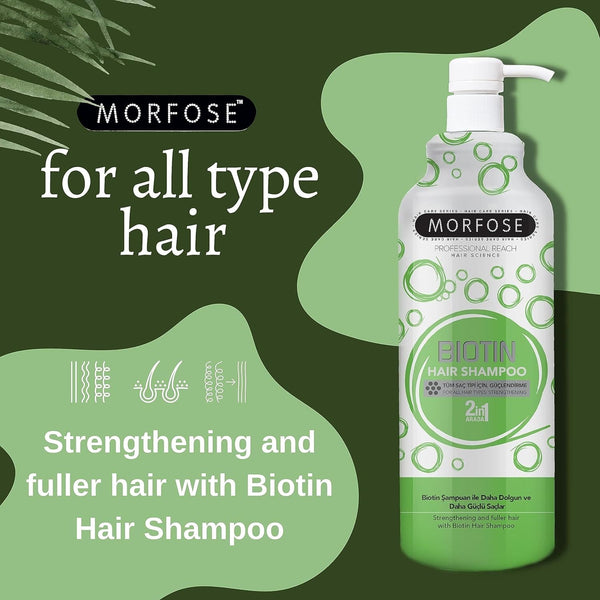 Morfose Biotin Hair Shampoo 1000ml - Nourish and Strengthen with Biotin