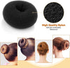 Globalstar Donut Hair Bun Black 6inches - Elegant Hair Styling Tool
