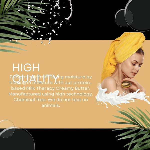 Morfose Milk Therapy Butter Hair Oil (200ml): Nourishing and repairing hair care for all hair types.