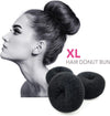 Globalstar Donut Hair Bun Black (4.3inches Pack of 3) - Instantly Chic