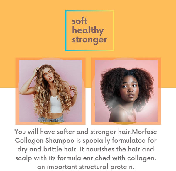 Morfose Collagen Hair Shampoo 1000ml - Nourish and Strengthen Damaged Hair
