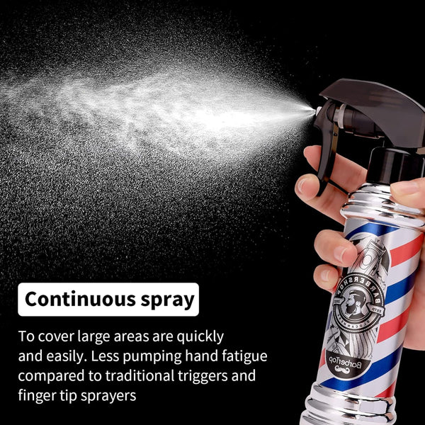 Globalstar Barber's Pole Hair Spray Bottle 200ml- The Stylist's Essential Misting Duo