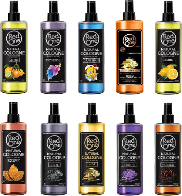 RedOne After Shave Cologne Body Splash Silver 400ml - Permanent Odor & Refreshing Coolness