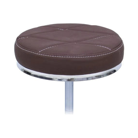 Global Star Coffee Rolling Stool: Round seat, smooth wheels, versatile for salons, offices, spas.  pen_spark