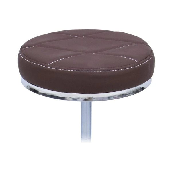 Global Star Coffee Rolling Stool: Round seat, smooth wheels, versatile for salons, offices, spas.pen_spark