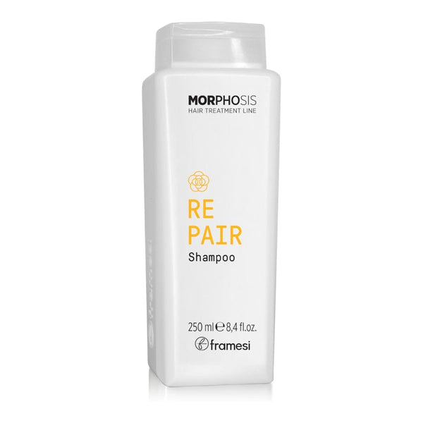 Framesi Morphosis Repair Shampoo 250ml – Fortifying, Moisturizing Cleanser with Camellia Oil for Damaged Hair