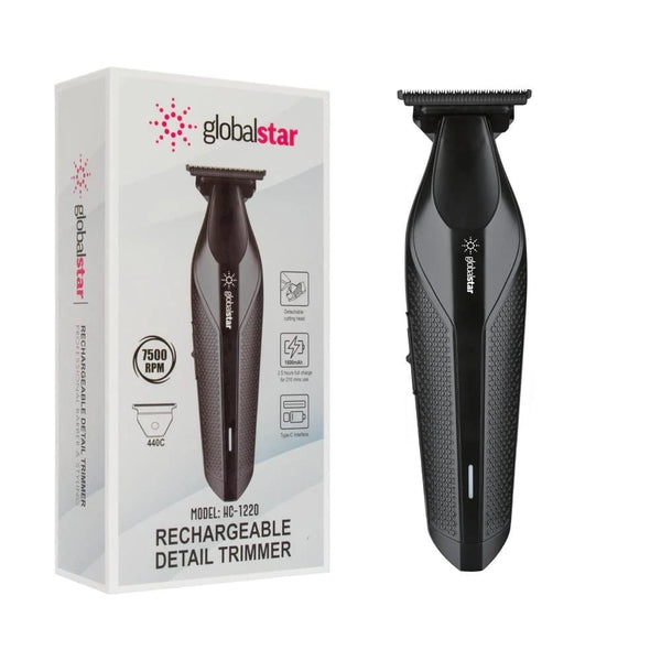 Globlastar Professional Beard & Hair Trimmer - Detachable Head Type-C Fast Charge | Long Battery Backup