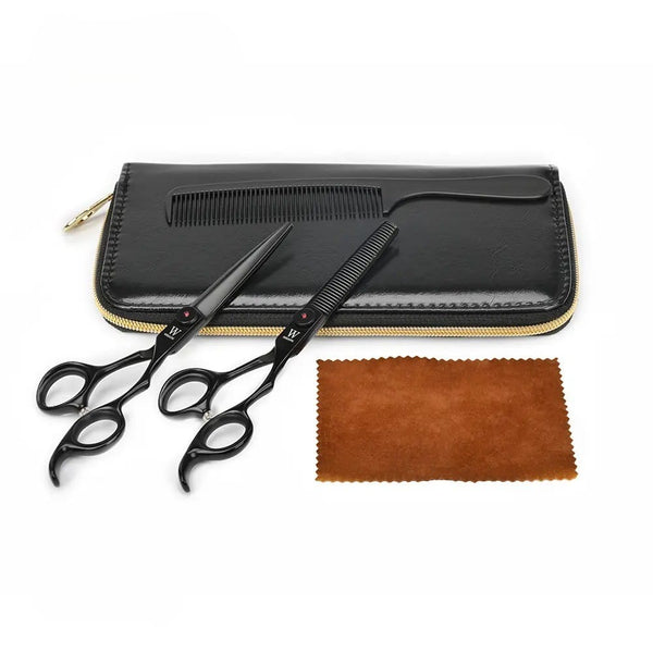 WMARK NG‑PS002 Professional Hairdressing Scissors Set 9CR18 Stainless Steel Barber Cutting & Thinning Shears
