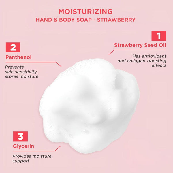 The Bath Factory Strawberry Passion Soap – Hydrating Cleansing Bar, 80g